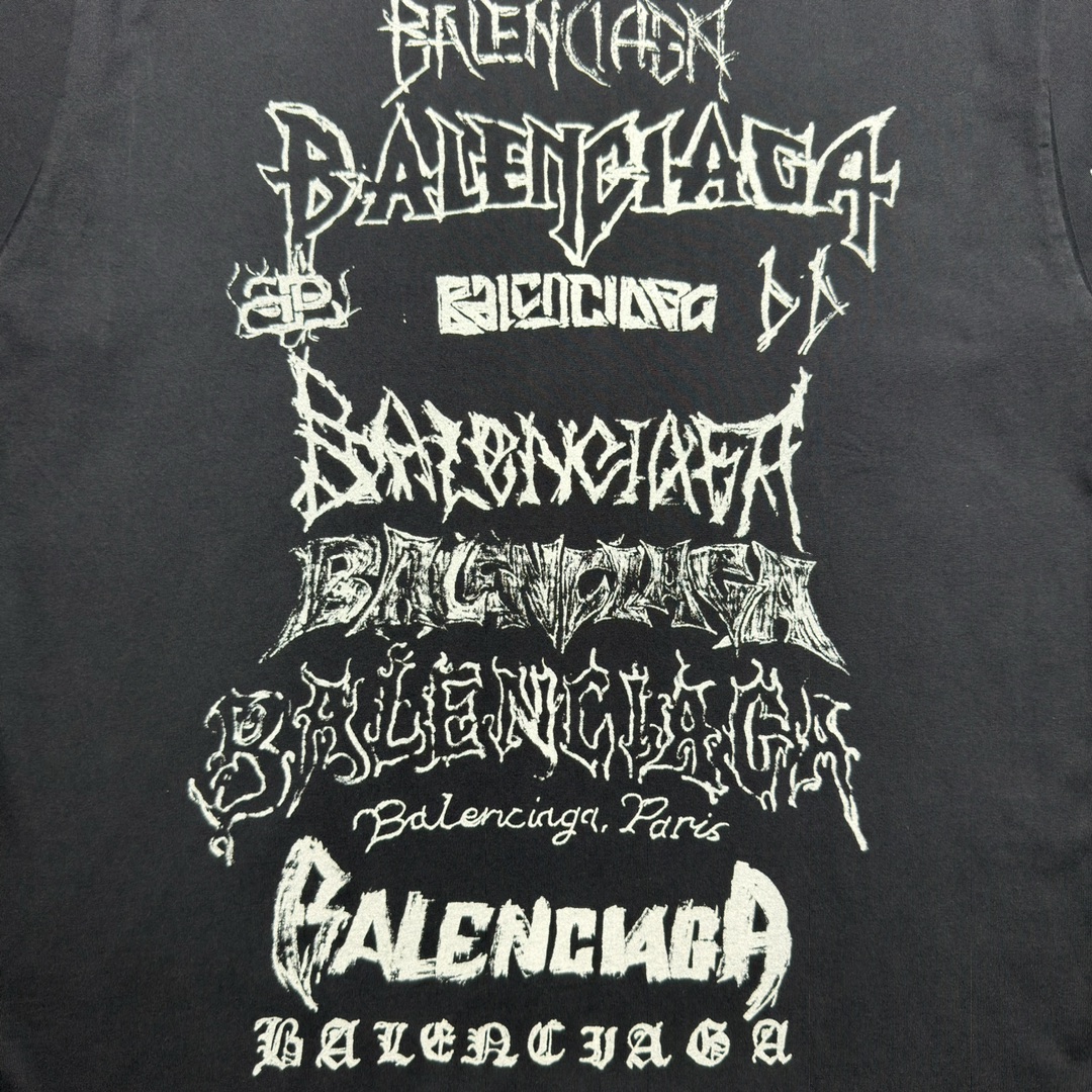 BALENCIAGA DIY METAL T-shirt, large fit(641675TPVO31569）