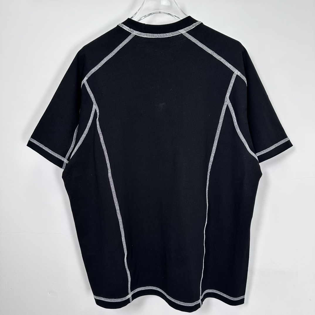 Stüssy Wave Short Sleeve Crew 'BLACK'（1140347）