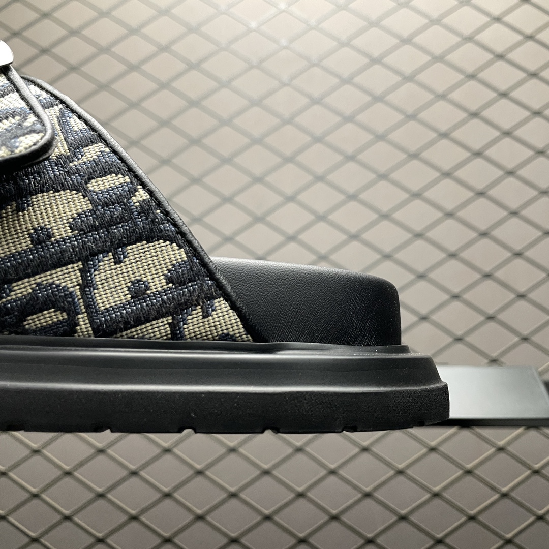 Dior MENS Dior Aqua Sandal Dior Oblique Jacquard "Beige/Black"(3SA135ZSA_H561)