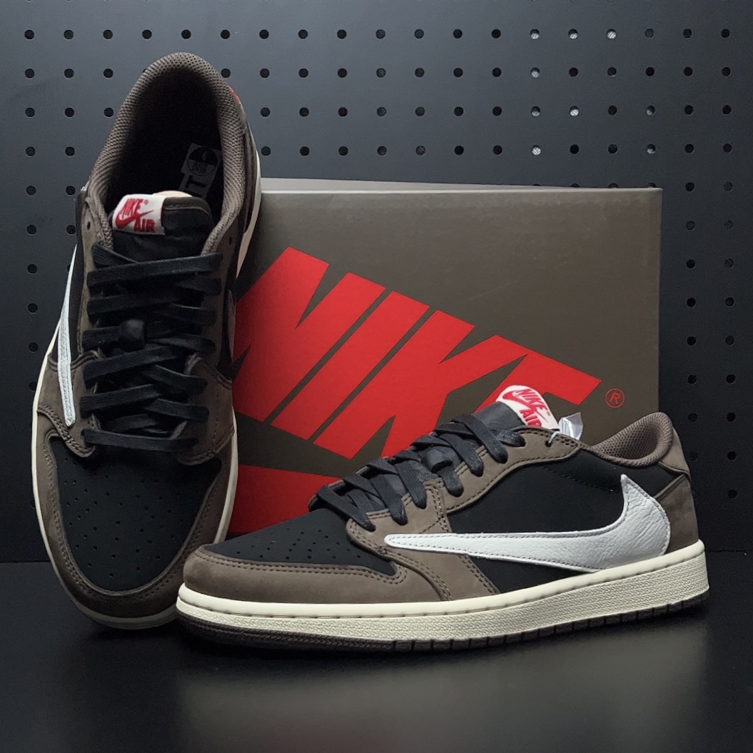 Travis Scott × Nike Air Jordan 1 Low OG SP-T "Black/Dark Mocha"(CQ4277-001)