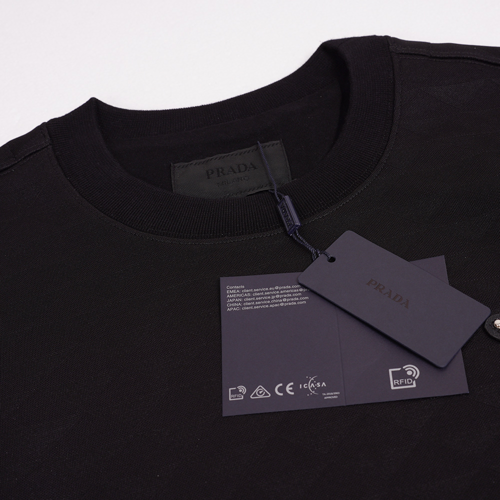 PRADA Monogram Sweatshirt with Triangle Logo (UJL67B-147M-F0002-S-OOO）