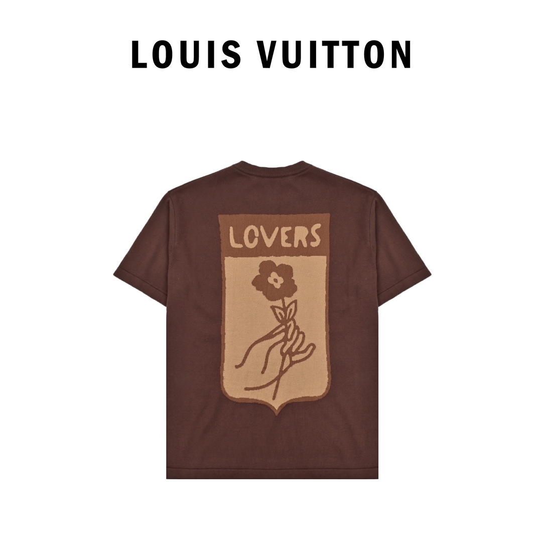 Louis Vuitton box embroidery t-shirt（435506）