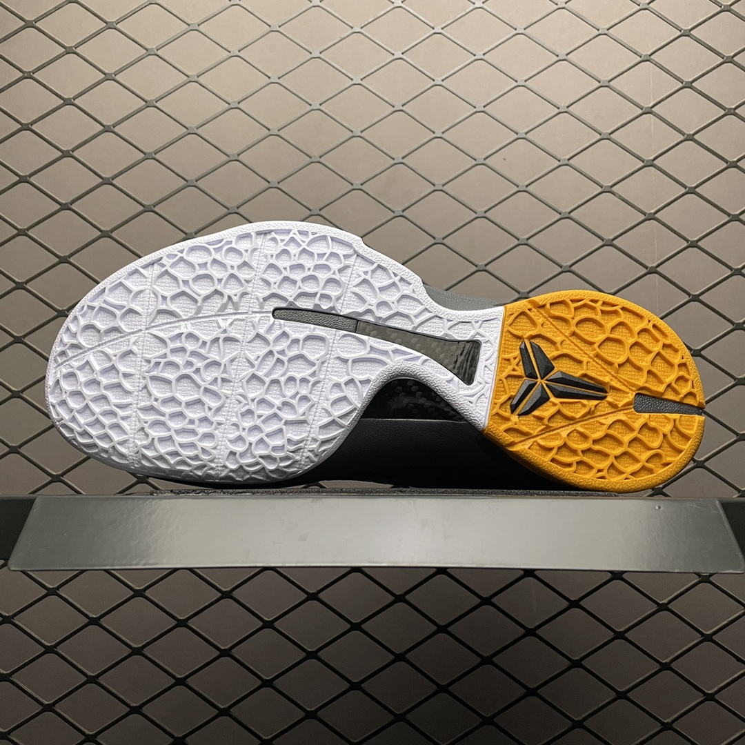 Nike Zoom Kobe 6 Black Del Sol Basketball Shoes "Black and Yellow"（436311-002）