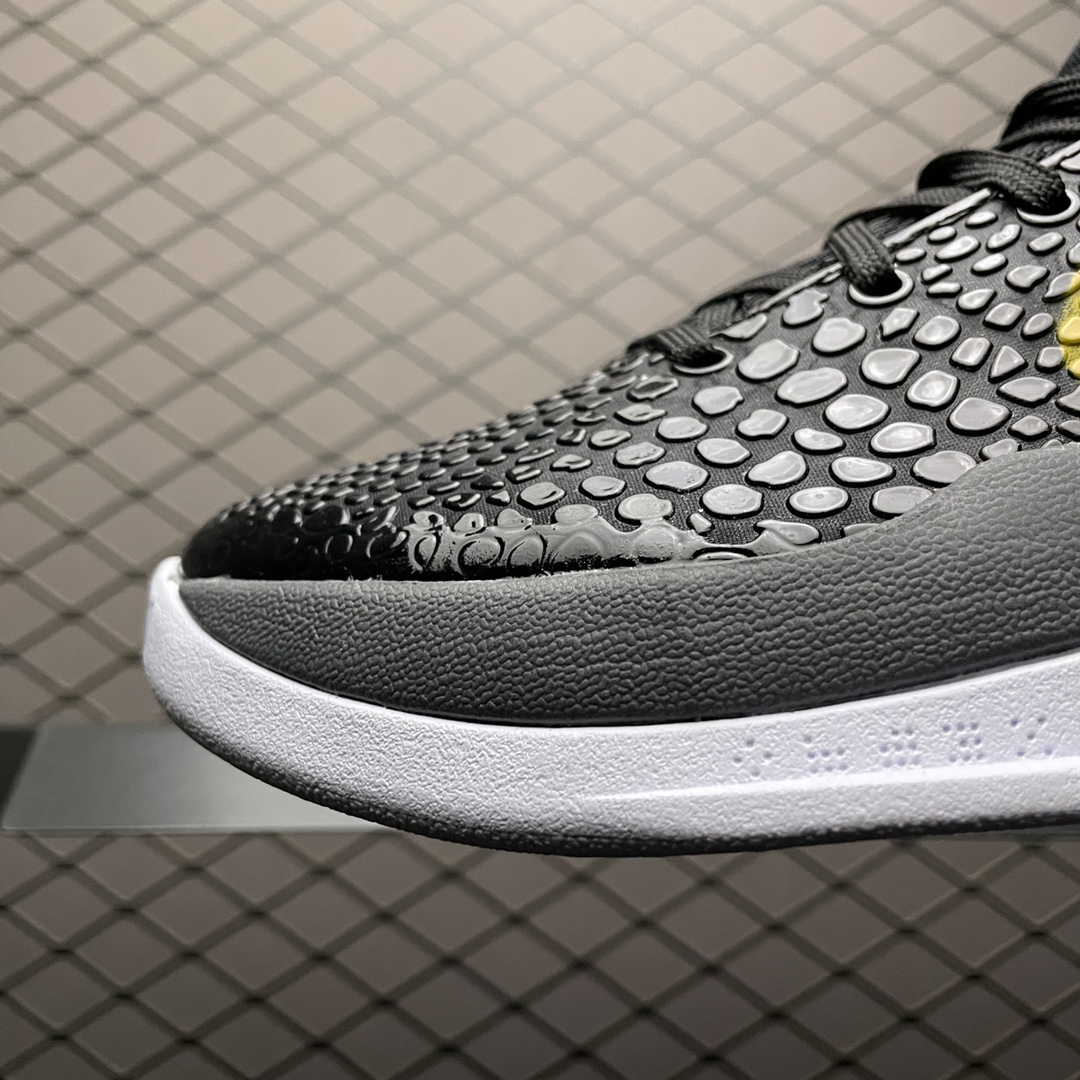 Nike Zoom Kobe 6 Black Del Sol Basketball Shoes "Black and Yellow"（436311-002）