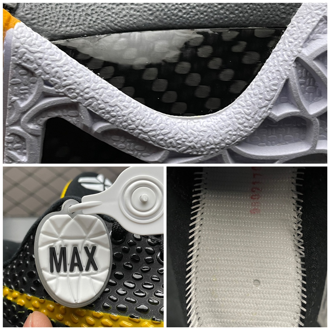 Nike Zoom Kobe 6 Black Del Sol Basketball Shoes "Black and Yellow"（436311-002）