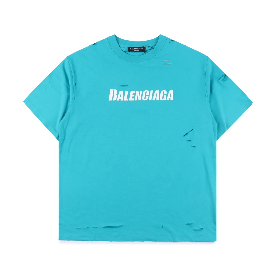 Balenciaga Ice Crack Big Hole T-Shirt（438523）