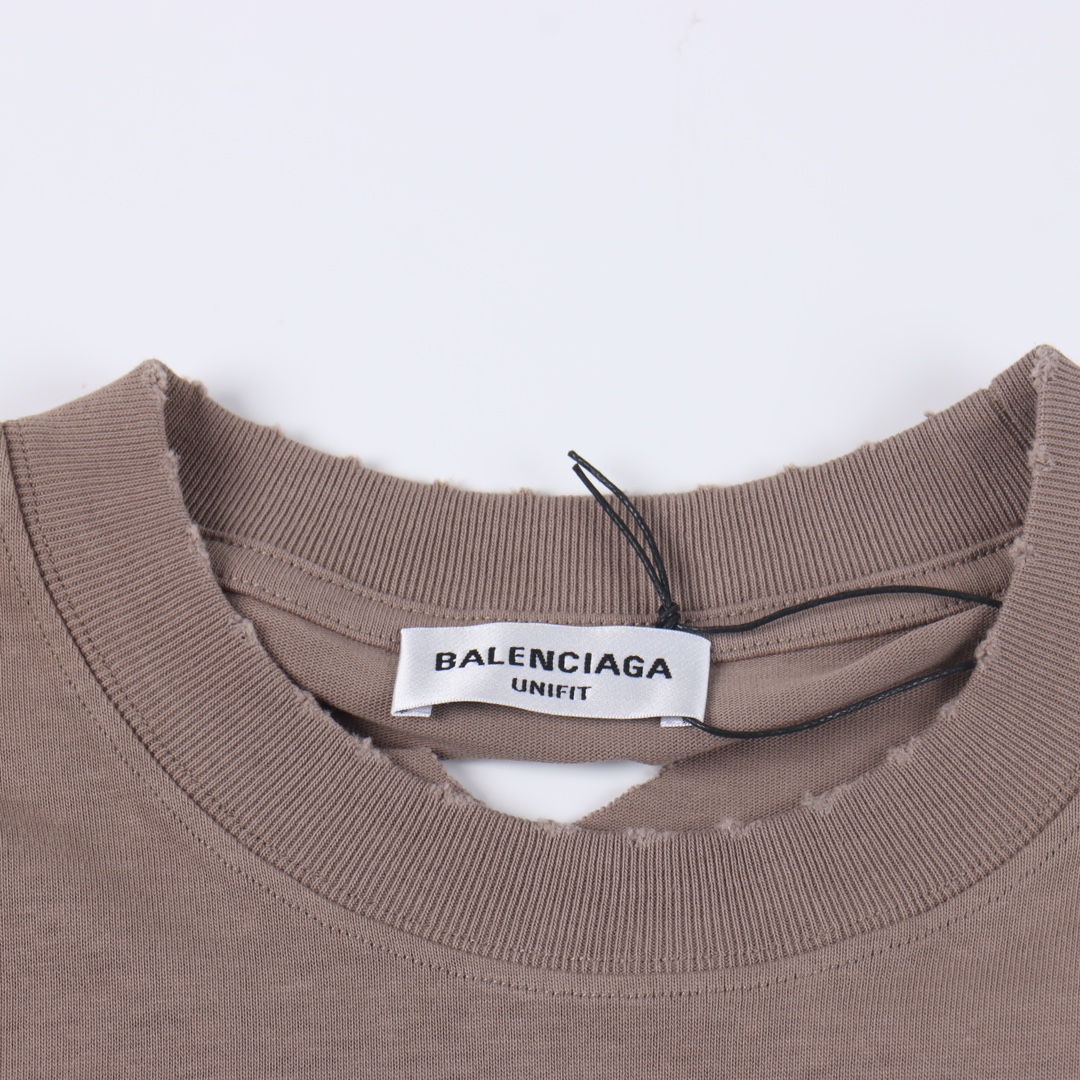 Balenciaga Ice Crack Big Hole T-Shirt（438525）