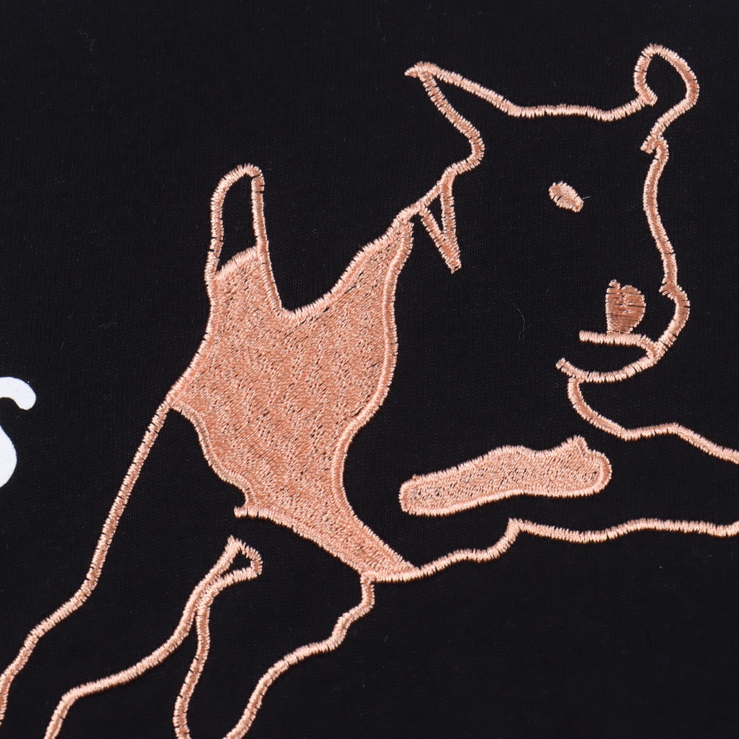 Louis Vuitton by Tyler, the Creator Embroidered Cotton T-shirt Black（439154）