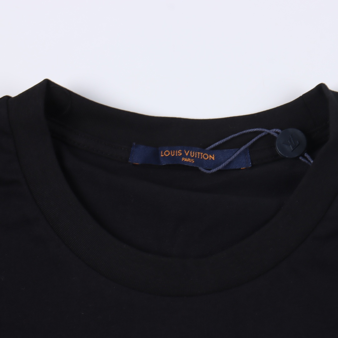 Louis Vuitton by Tyler, the Creator Embroidered Cotton T-shirt Black（439154）