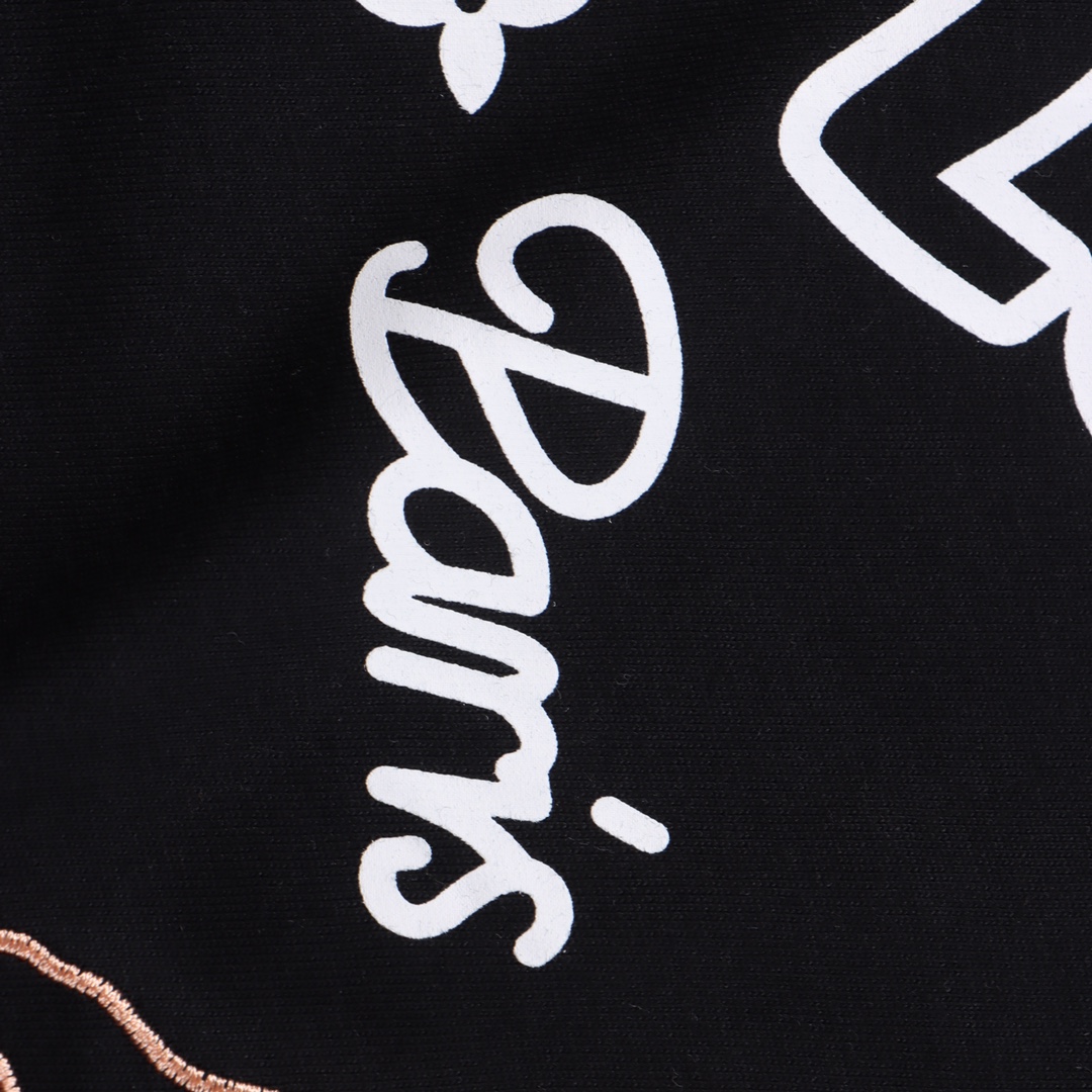 Louis Vuitton by Tyler, the Creator Embroidered Cotton T-shirt Black（439154）