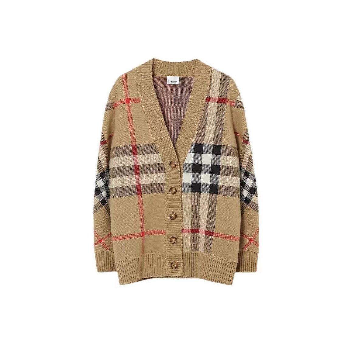 Burberry Check wool blend cardigan price（43PHII77）
