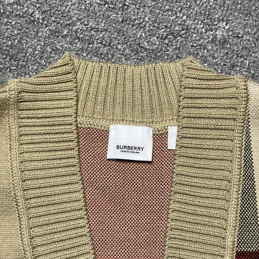 Burberry Check wool blend cardigan price（43PHII77）