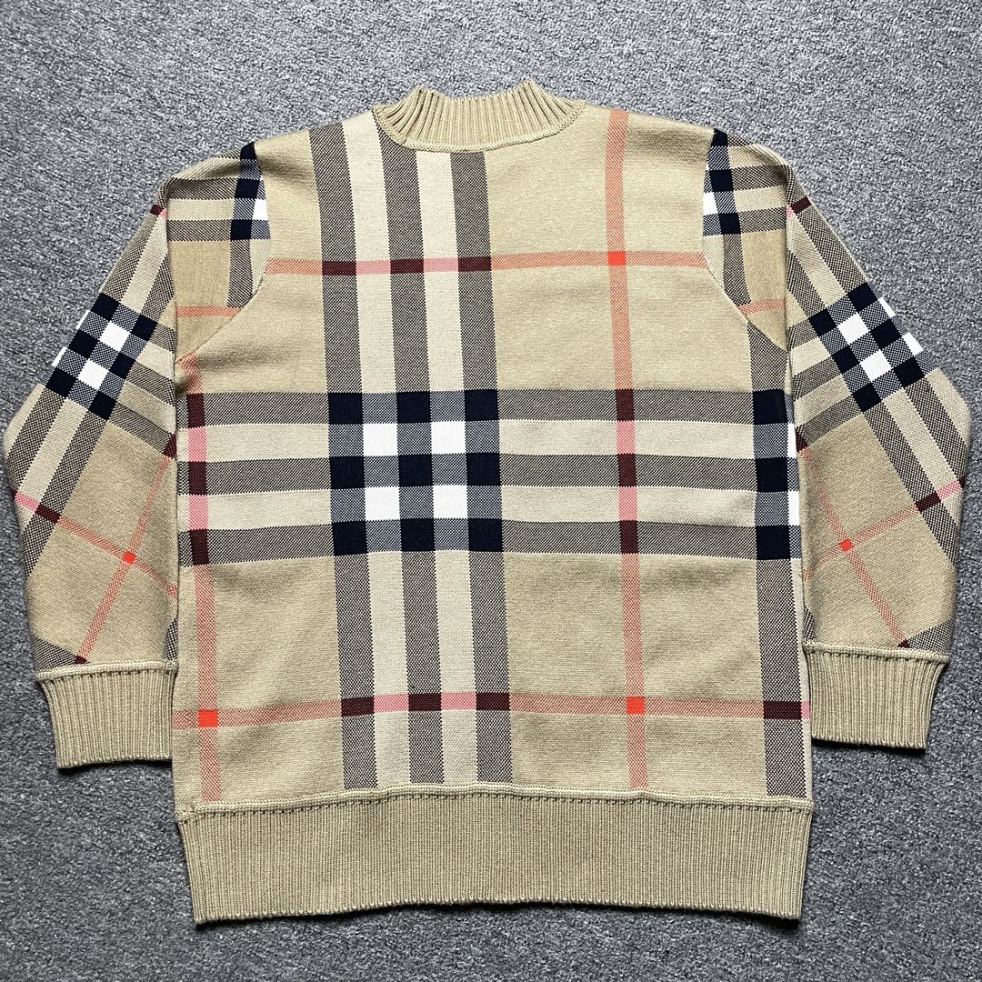Burberry Check wool blend cardigan price（43PHII77）