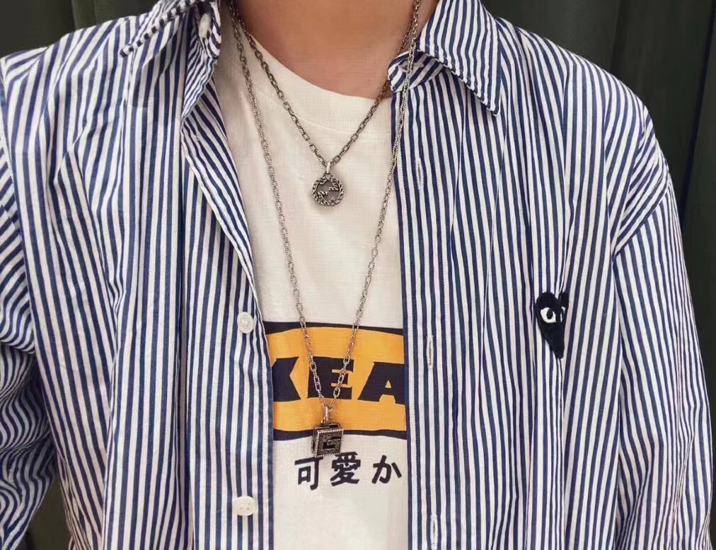 GUCCI グッチ  メンズ レディース インターロッキングG ペンダント（455307-J8400-0811）