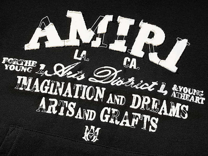 AMIRI hoodie Bones(AMJYHD1001 001 BLAC）