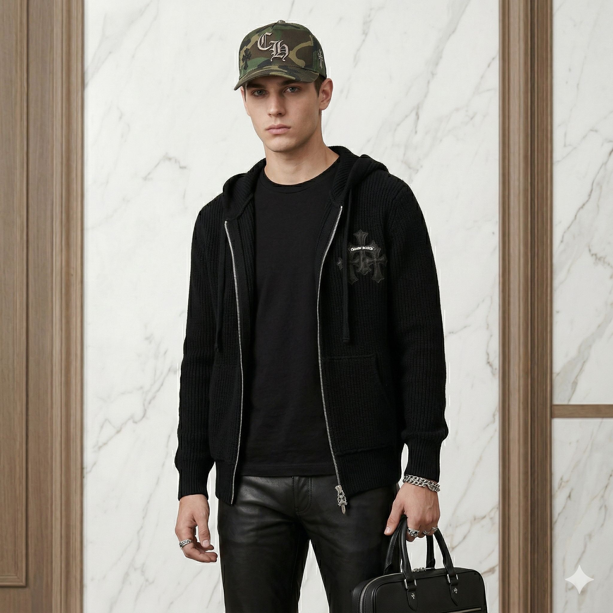 幻の極上品/即発】カシミア100% BAIT&TACKLE ジップアップ (CHROME HEARTS/パーカー・フーディ) 412192818AK7LRG018【BUYMA】