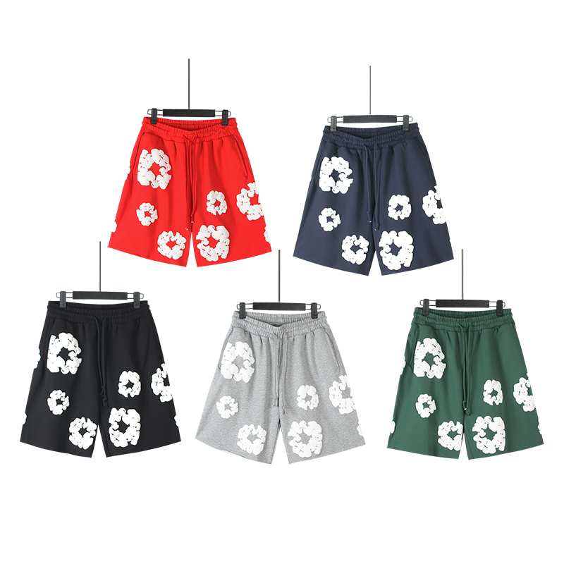 Denim Tears The Cotton Wreath Shorts 'Black'(SS25BRS0621）