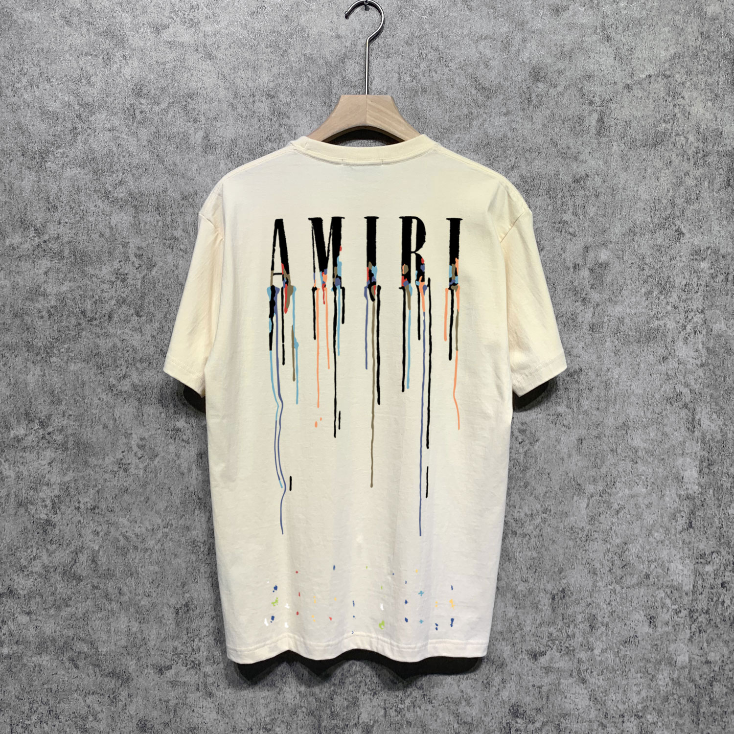 Amiri Paint Drip Logo T-Shirt Black (PS22MJL026SCI100）