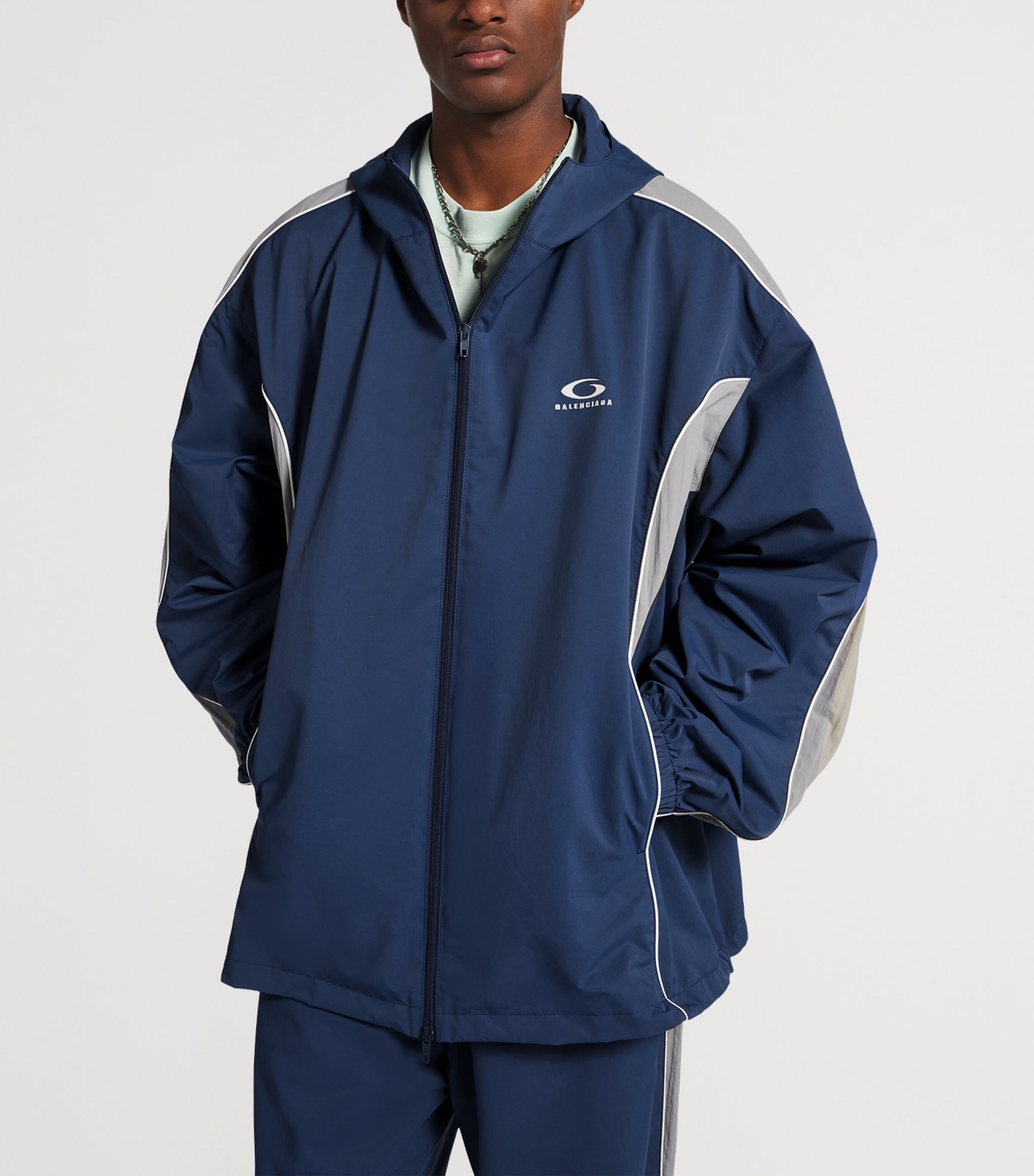 Balenciaga Blue Loop Sports Icon Track Jacket | Harrods US