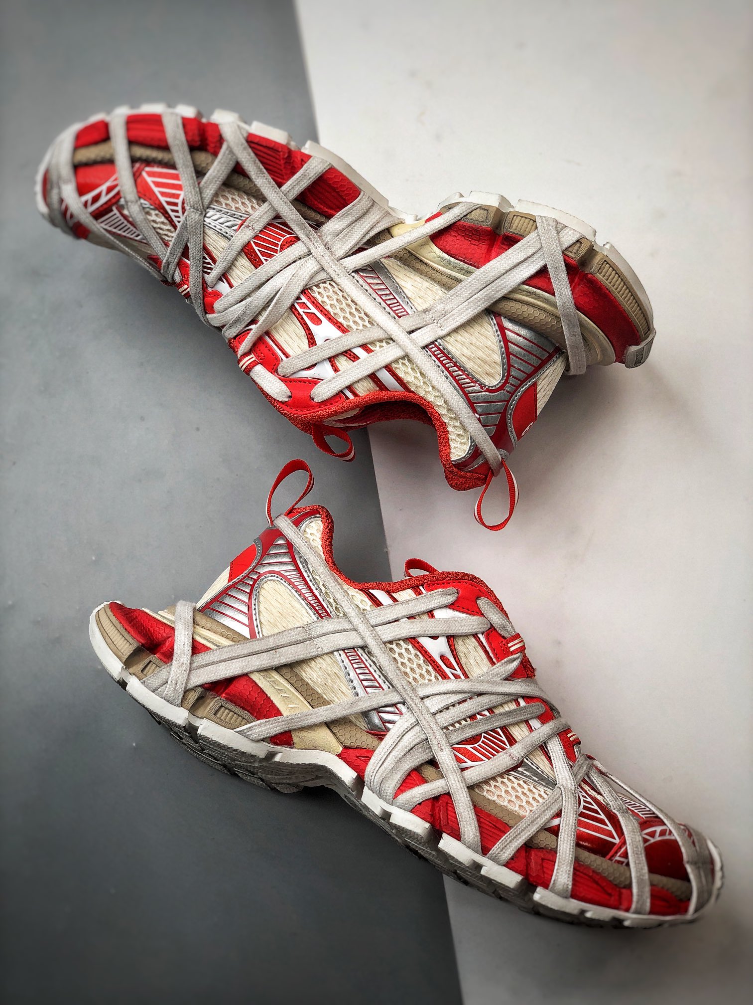 BALENCIAGA 24SS 3XL Extreme Lace Sneakers *ORANGE Series（778697W3XLL7597）