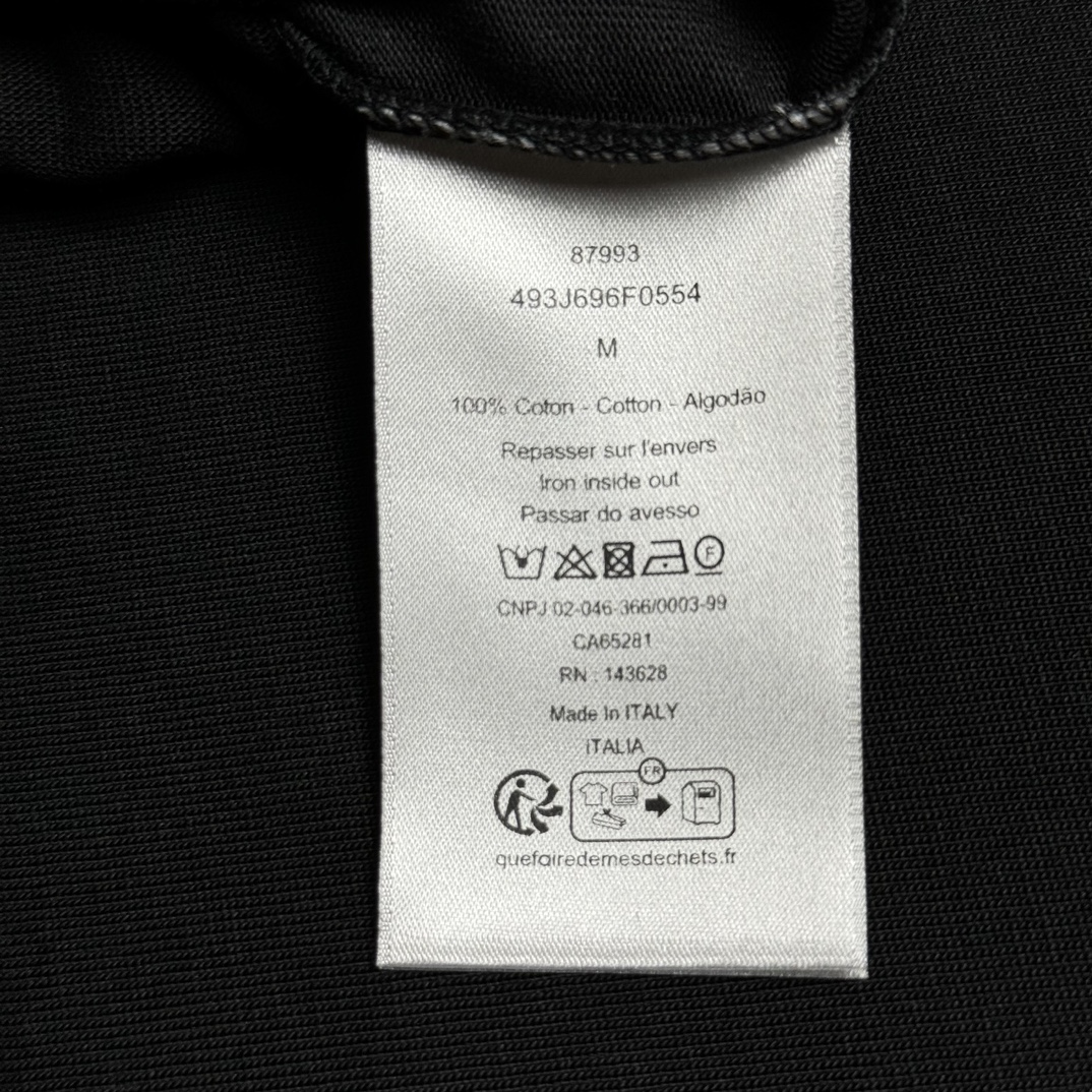 DIOR 24FW Christian short sleeve t-shirt  BLACK（493J696F0554-C980）