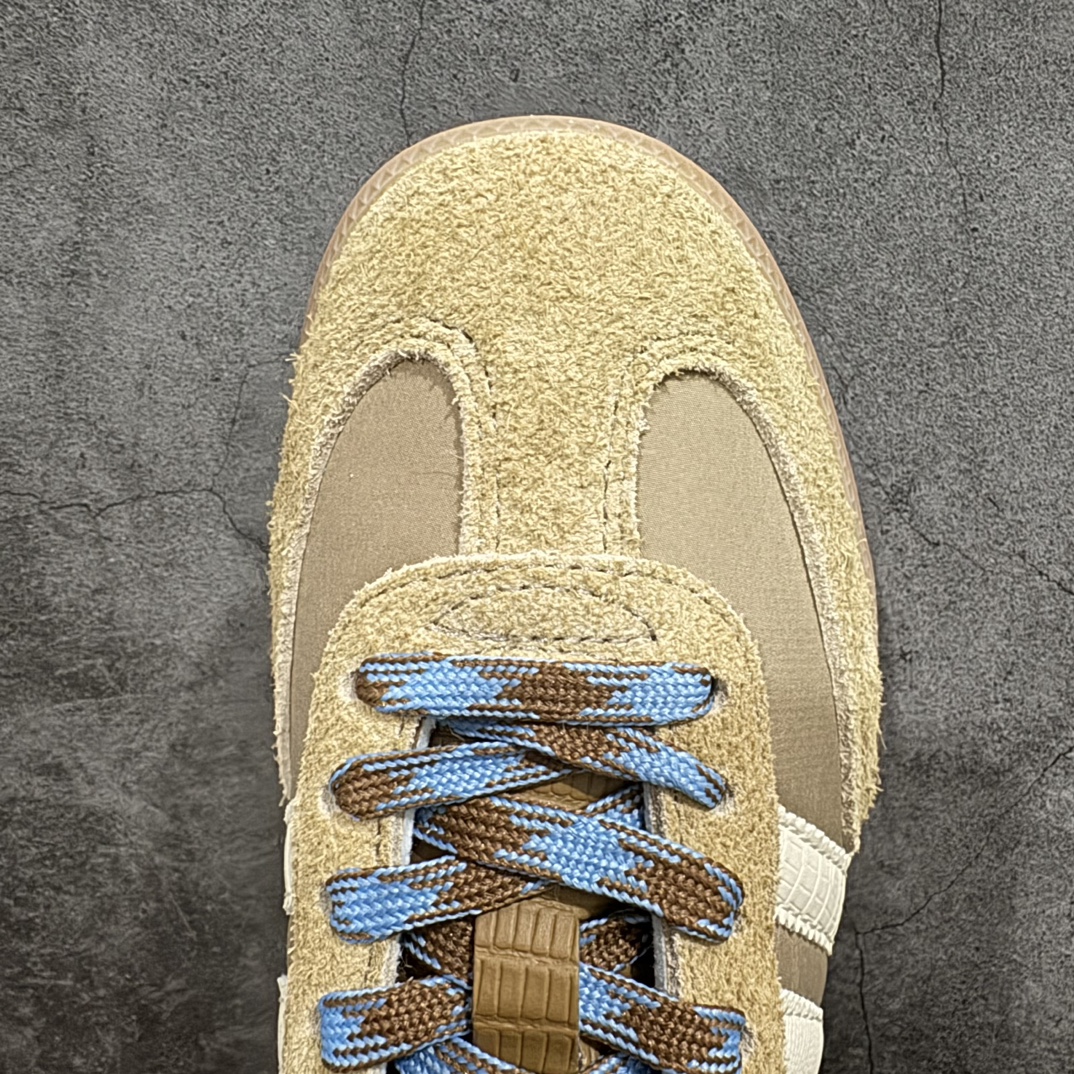 Wales Bonner × adidas Originals Nylon Samba "Desert/Wonder White/Ash Blue"（IH3261）