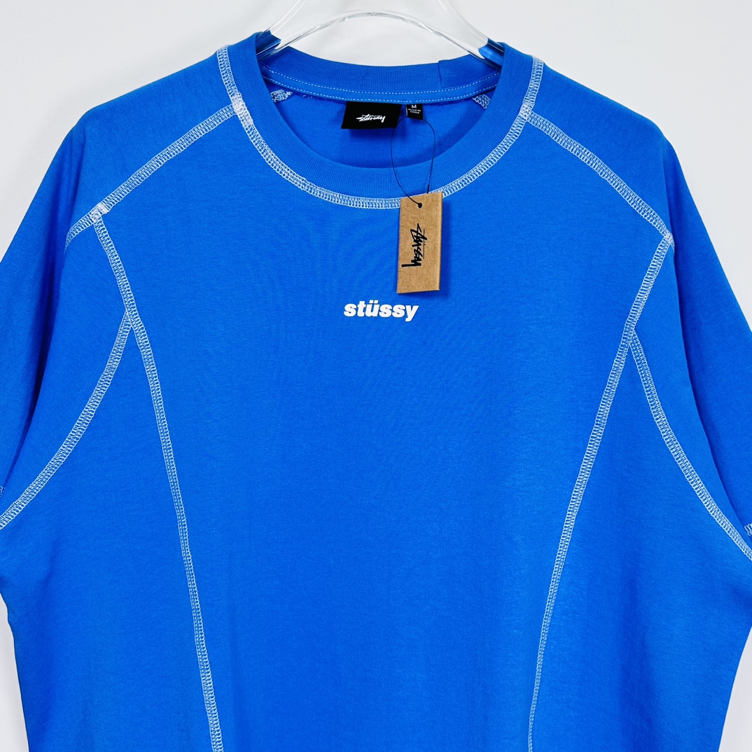 Stüssy Wave Short Sleeve Crew 'Blue'（1140348）