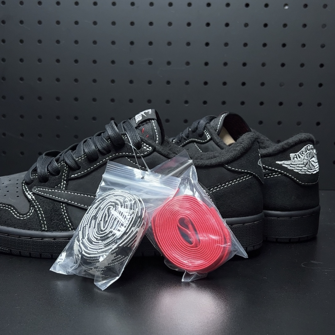 Travis Scott × Nike Air Jordan 1 Low OG SP "Black Phantom"(DM7866-001)