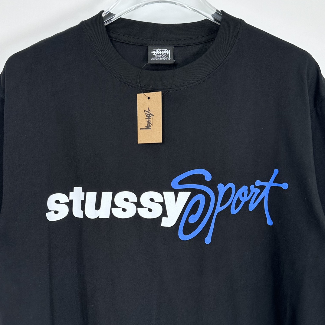 Stussy Sport Script Tee - BLACK  スポーツ スクリプト T シャツ-BLACK（1905070）