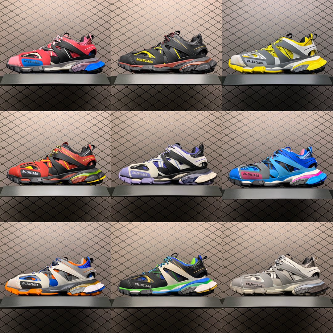 Balenciaga Track 1.0 distressed dad shoes（542023W1GB11000）