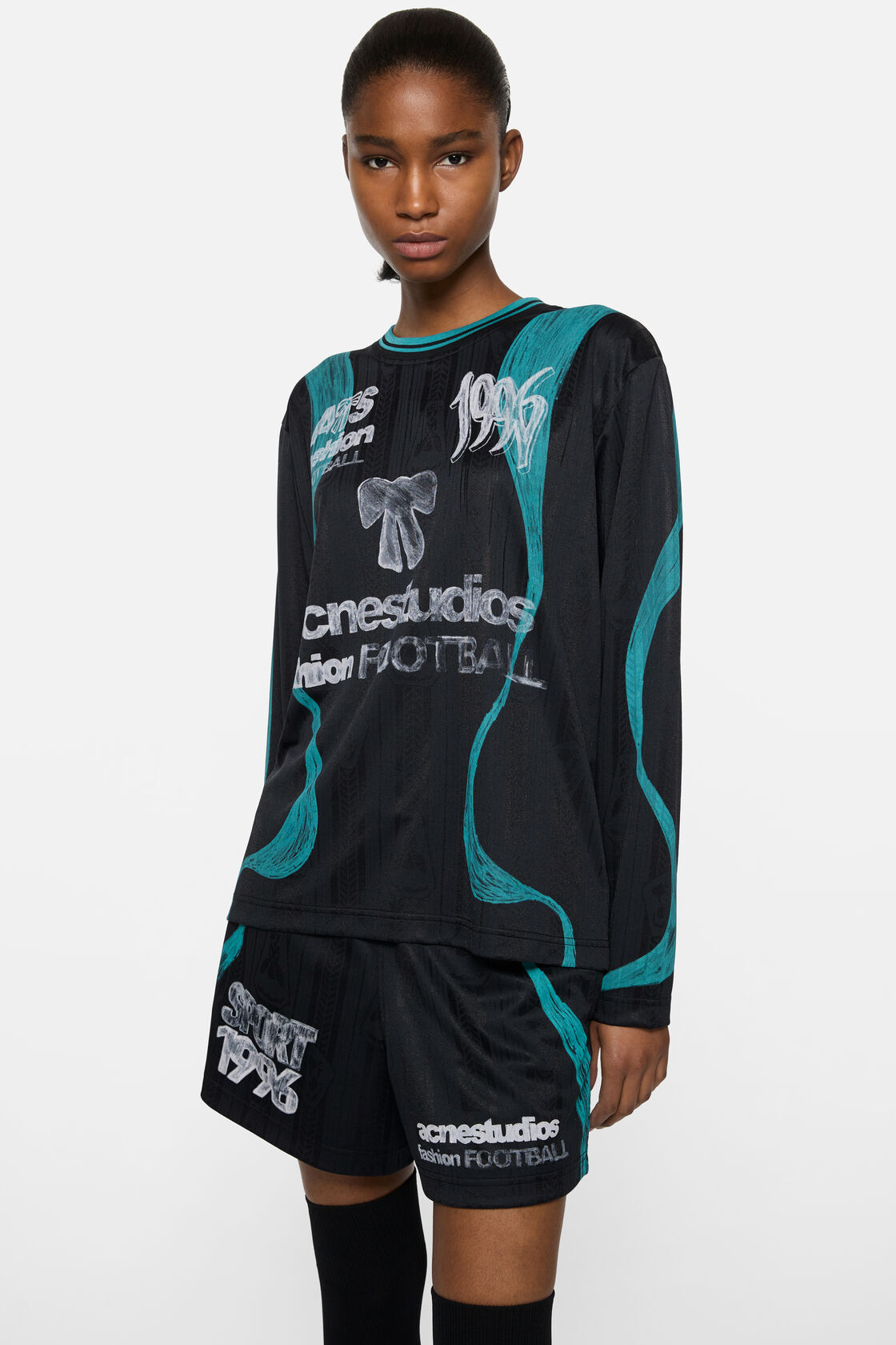Acne Studios - Sports jersey graphic t-shirt - Black