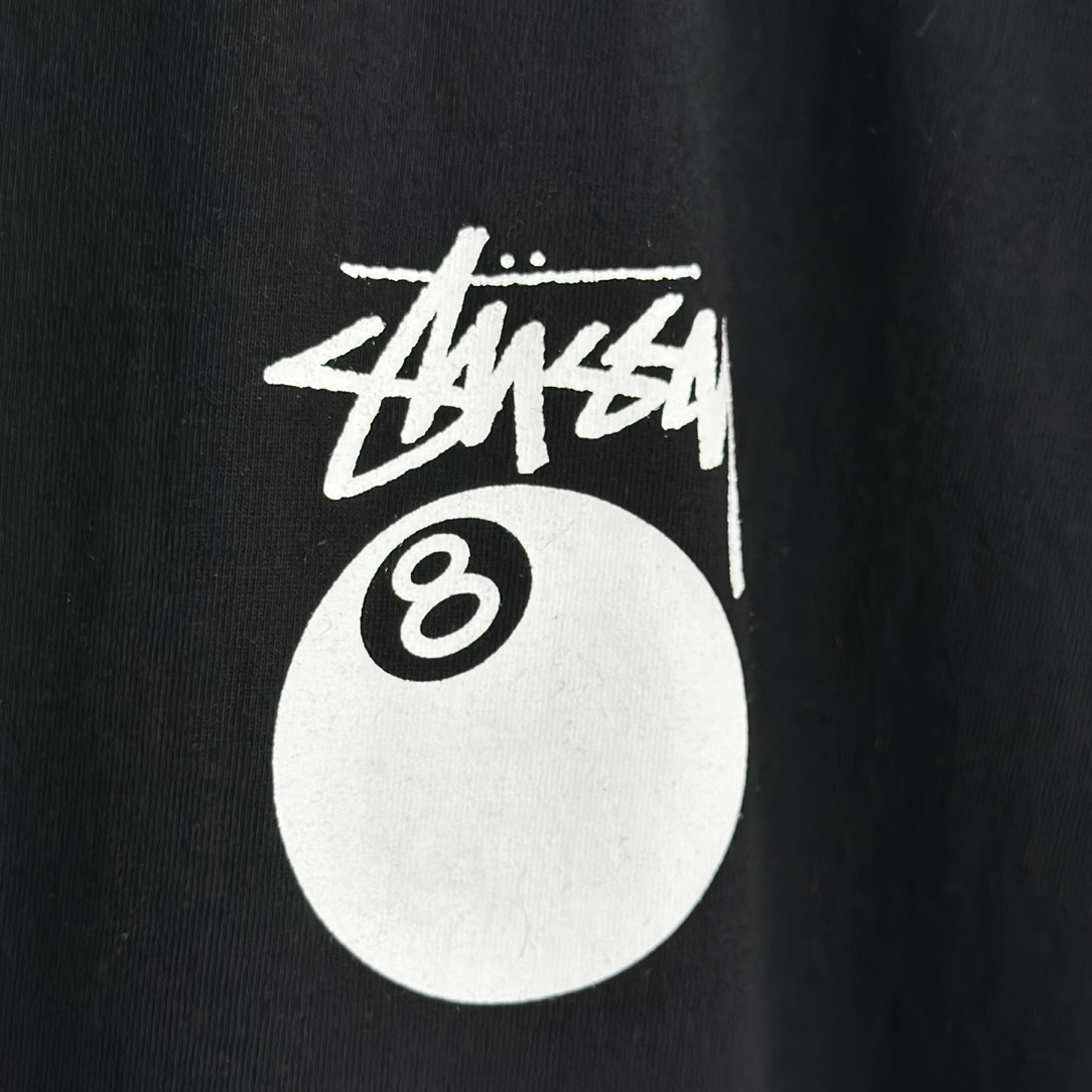 Stussy 8 Ball Pigment Dyed T-Shirt 'Black'（1905022）