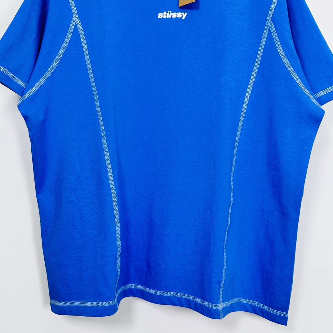Stüssy Wave Short Sleeve Crew 'Blue'（1140348）
