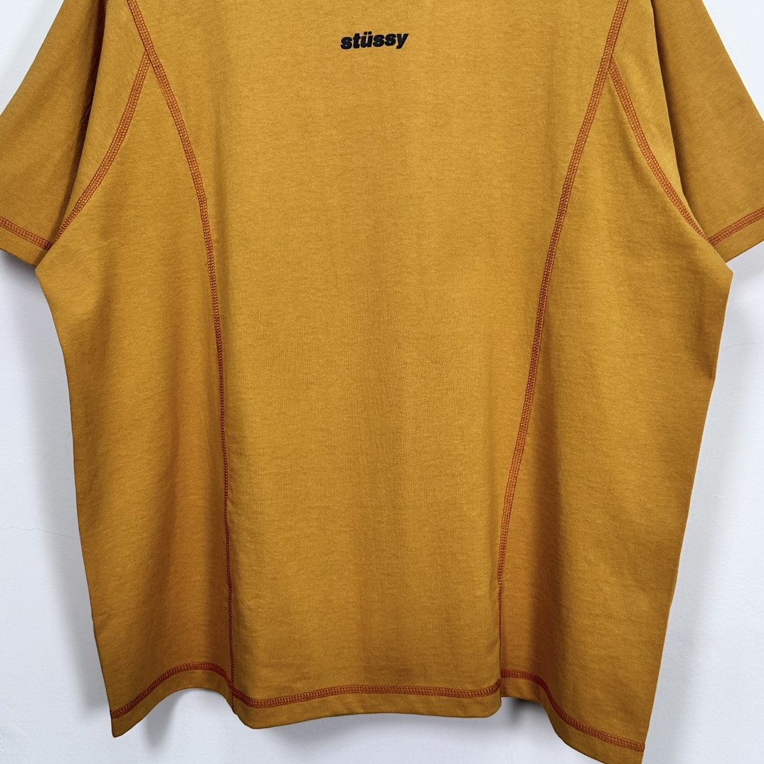 Stüssy Wave Short Sleeve Crew 'yellow'（1140348）