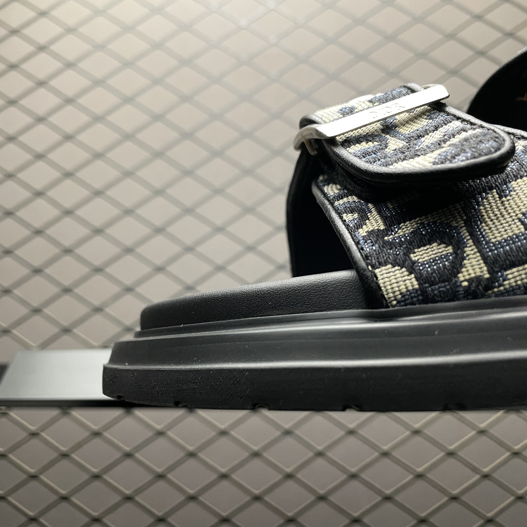 Dior MENS Dior Aqua Sandal Dior Oblique Jacquard "Beige/Black"(3SA135ZSA_H561)