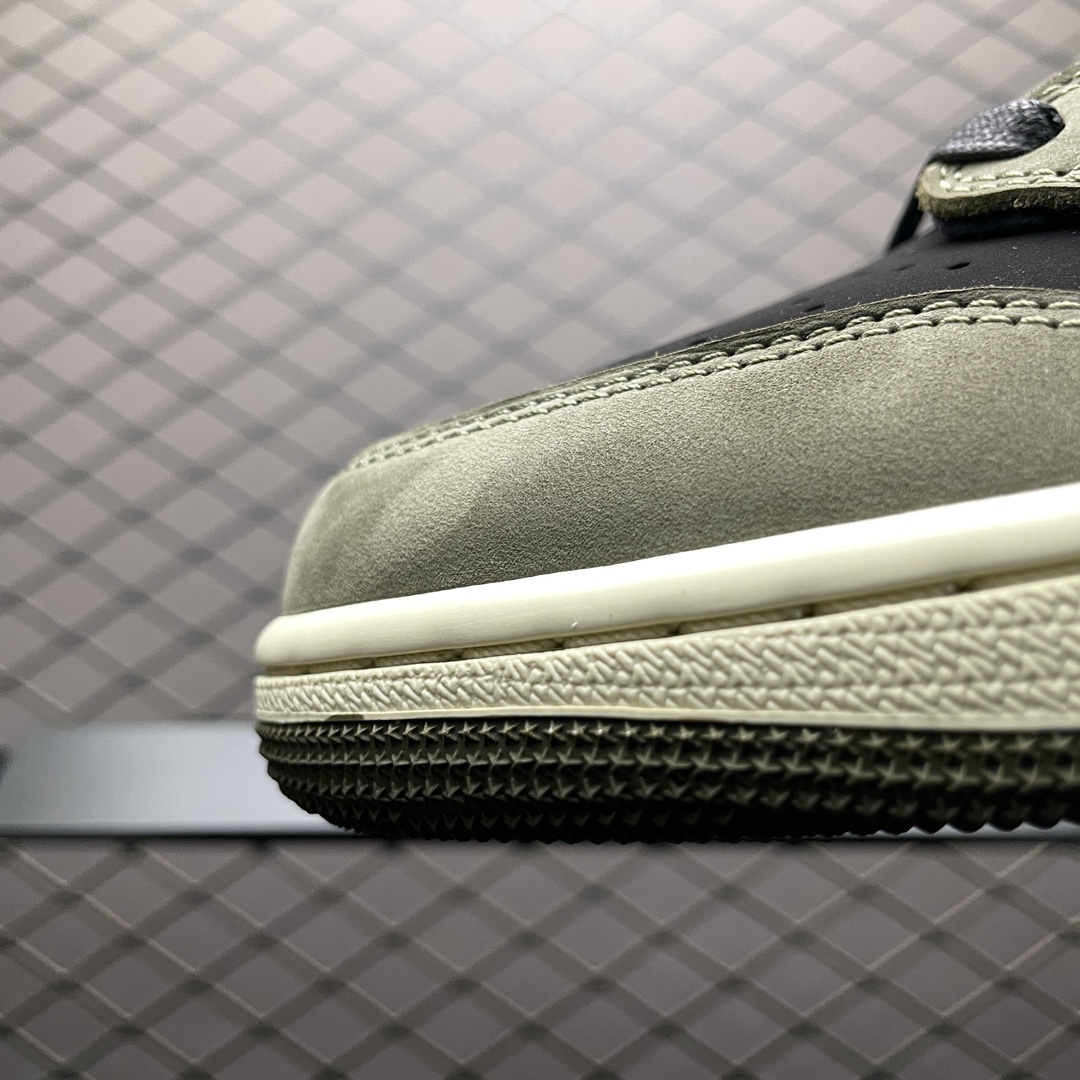 Travis Scott × Nike Air Jordan 1 Low "Black/Olive"(DM7866-002)