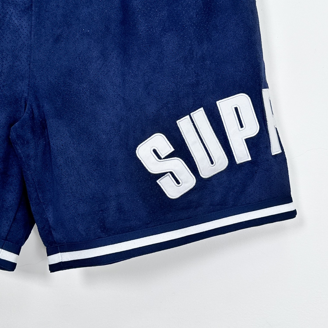 Supreme Ultrasuede Mesh Short "Navy"（SUP-SS24-281-2）