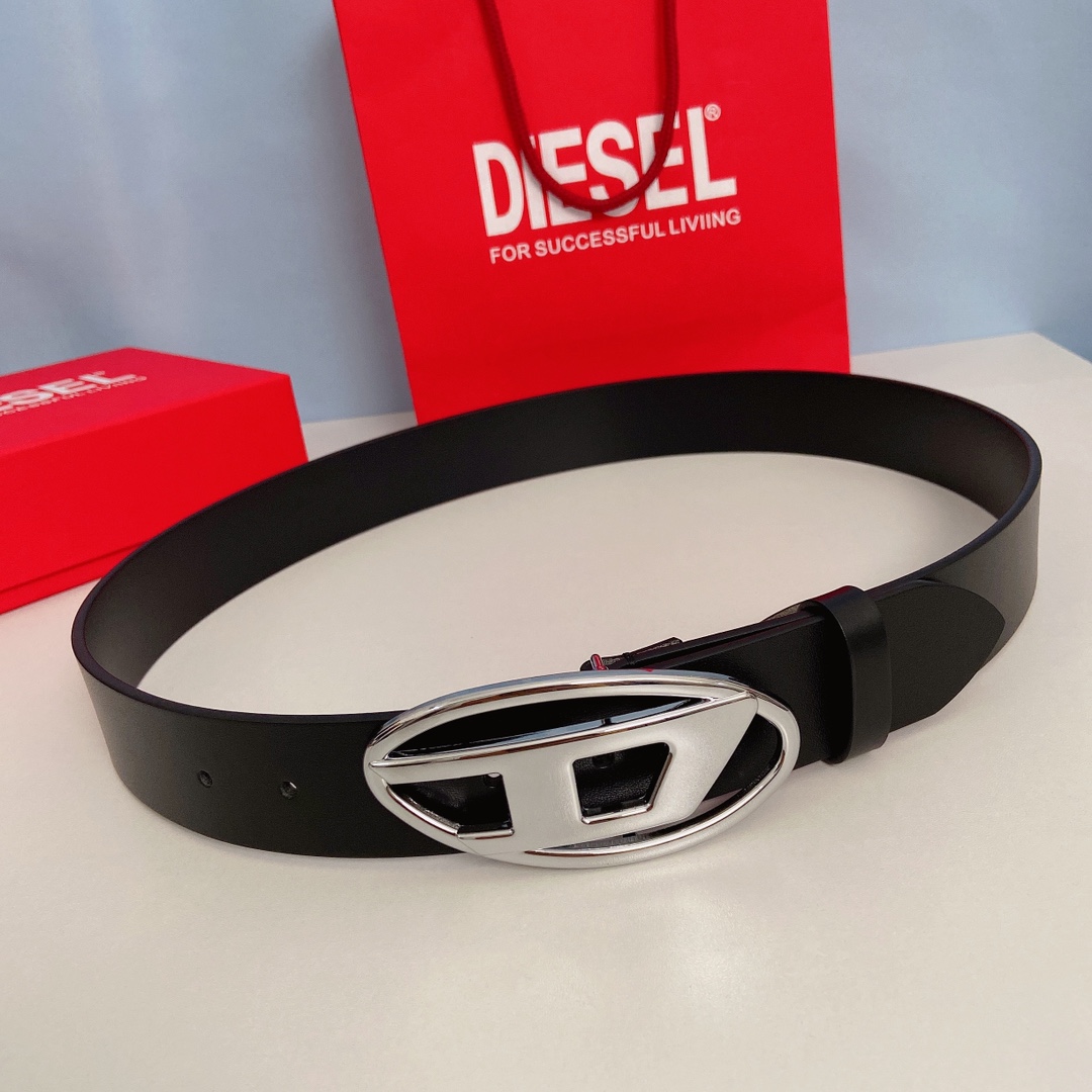 DIESEL B-1DR W Leather Belt-4cm（POIZON240415992）