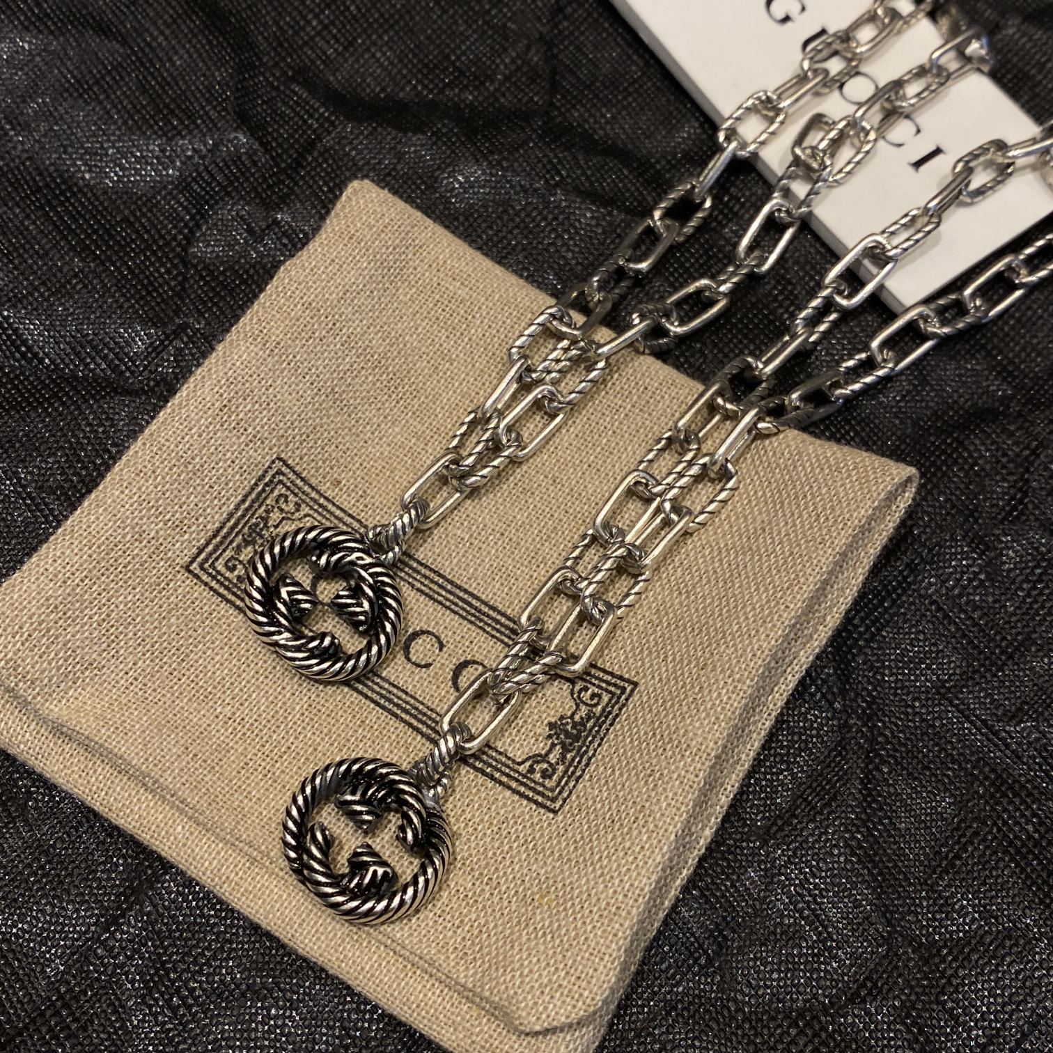 GUCCIグッチ ブレスレット GUCCI インターロッキングG チェーン  シルバー （607158-J8400-0811）