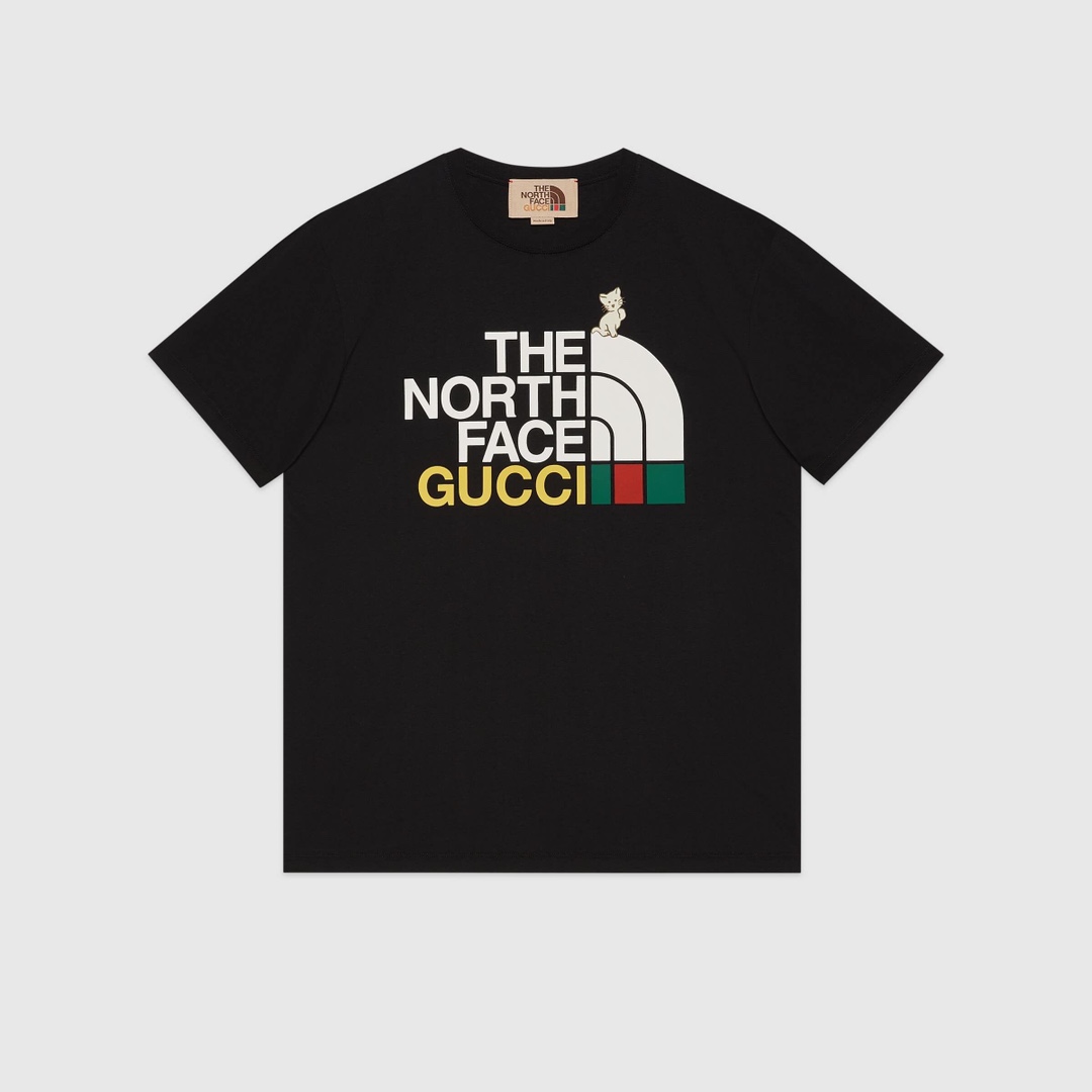 GUCCI x The North Face Tシャツ 直営店 送料込 size L THE NORTH FACE x GUCCI Tシャツ 黒Lサイズ