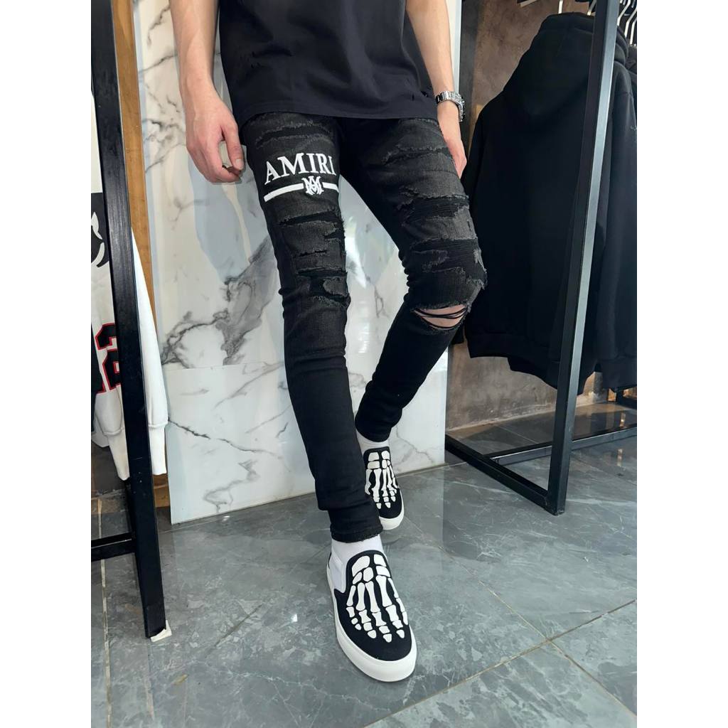 กางเกงยีนส์ขายาว กางเกงยีนส์ผ้ายืด Amiri รวมแบบราคา1590 No ...