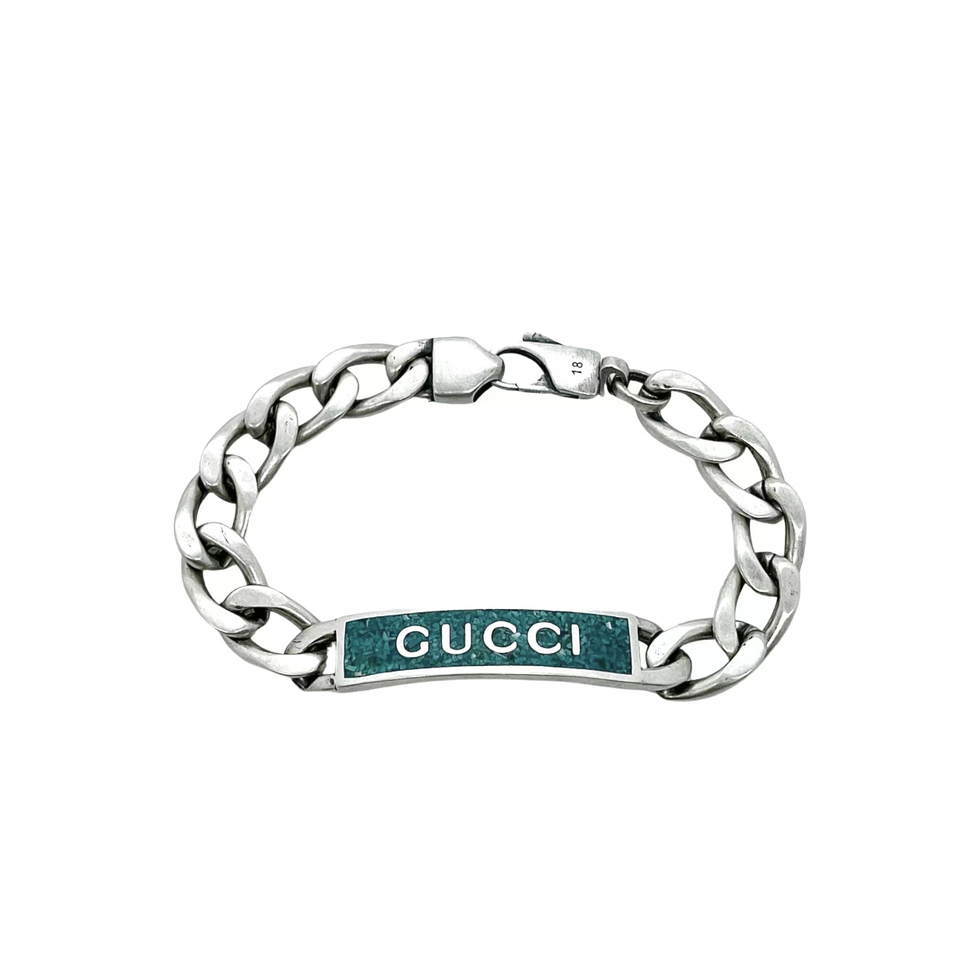 GUCCIグッチ GGミツバチ彫刻ブレスレットシルバー(728264-J8400 GUCCIグッチ GGミツバチ彫刻ブレスレットシルバー(728264-J8400