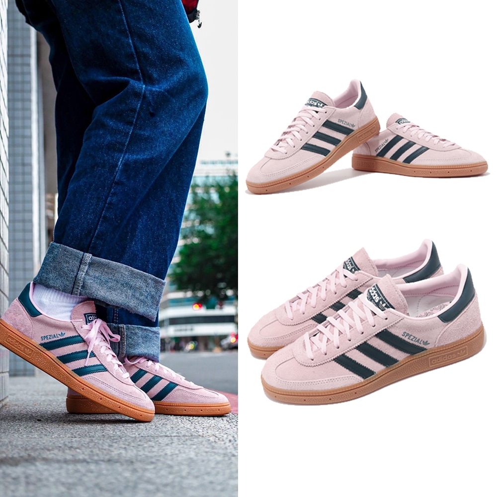 adidas 休閒鞋Handball Spezial W 女鞋粉藍皮革麂皮復古膠底愛迪達IF6561 | 休閒鞋| Yahoo奇摩購物中心