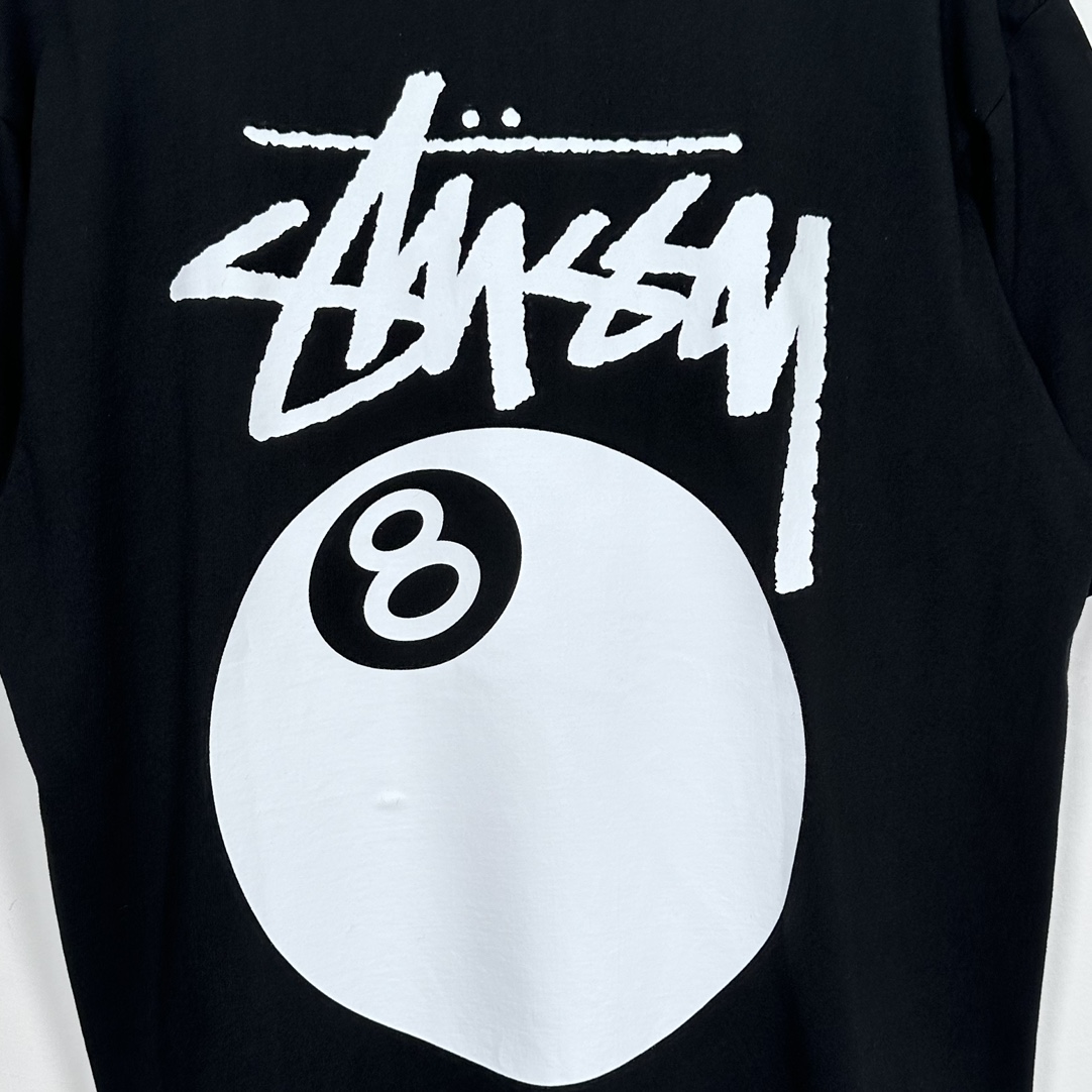 Stussy 8 Ball Pigment Dyed T-Shirt 'Black'（1905022）
