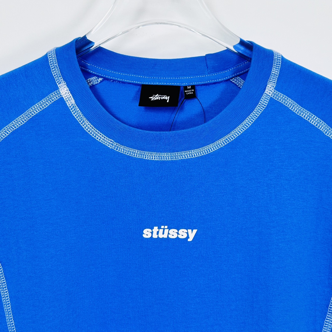 Stüssy Wave Short Sleeve Crew 'Blue'（1140348）