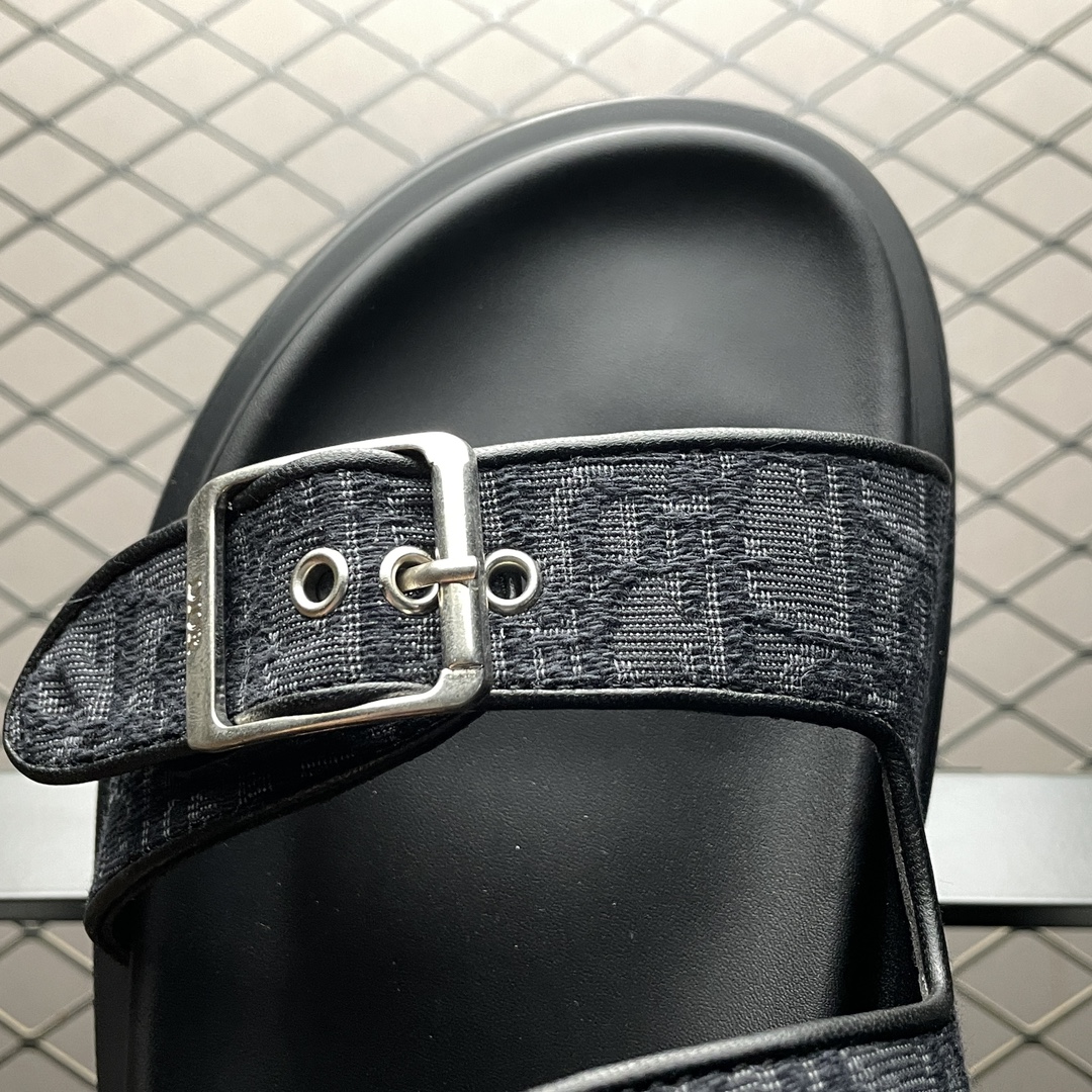 Dior MENS Dior Aqua Sandal Dior Oblique Jacquard "Black" (3SA135ZSA_H969)