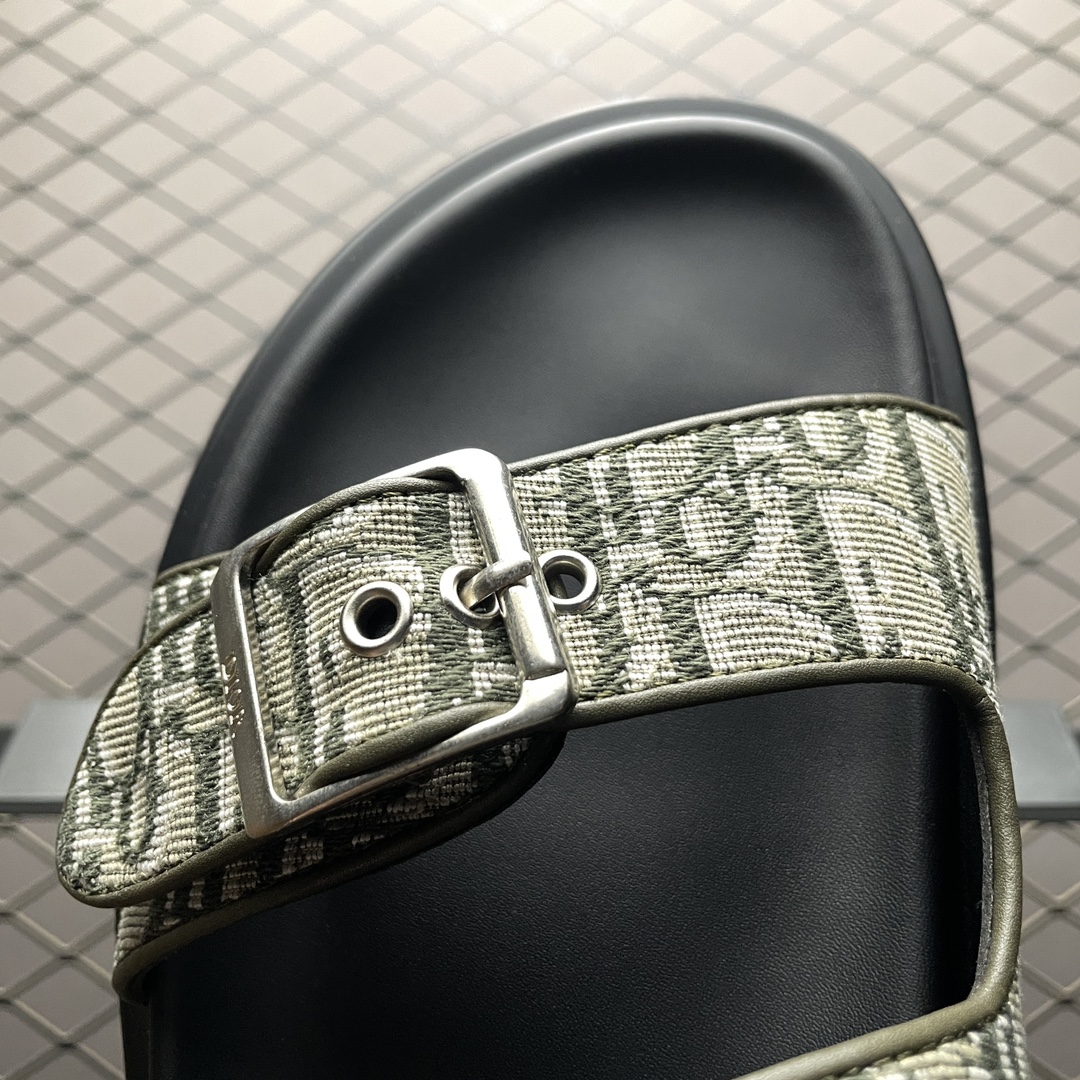 Dior MENS Dior Aqua Sandal Dior Oblique Jacquard "Khaki"(3SA135ZSA_H603)