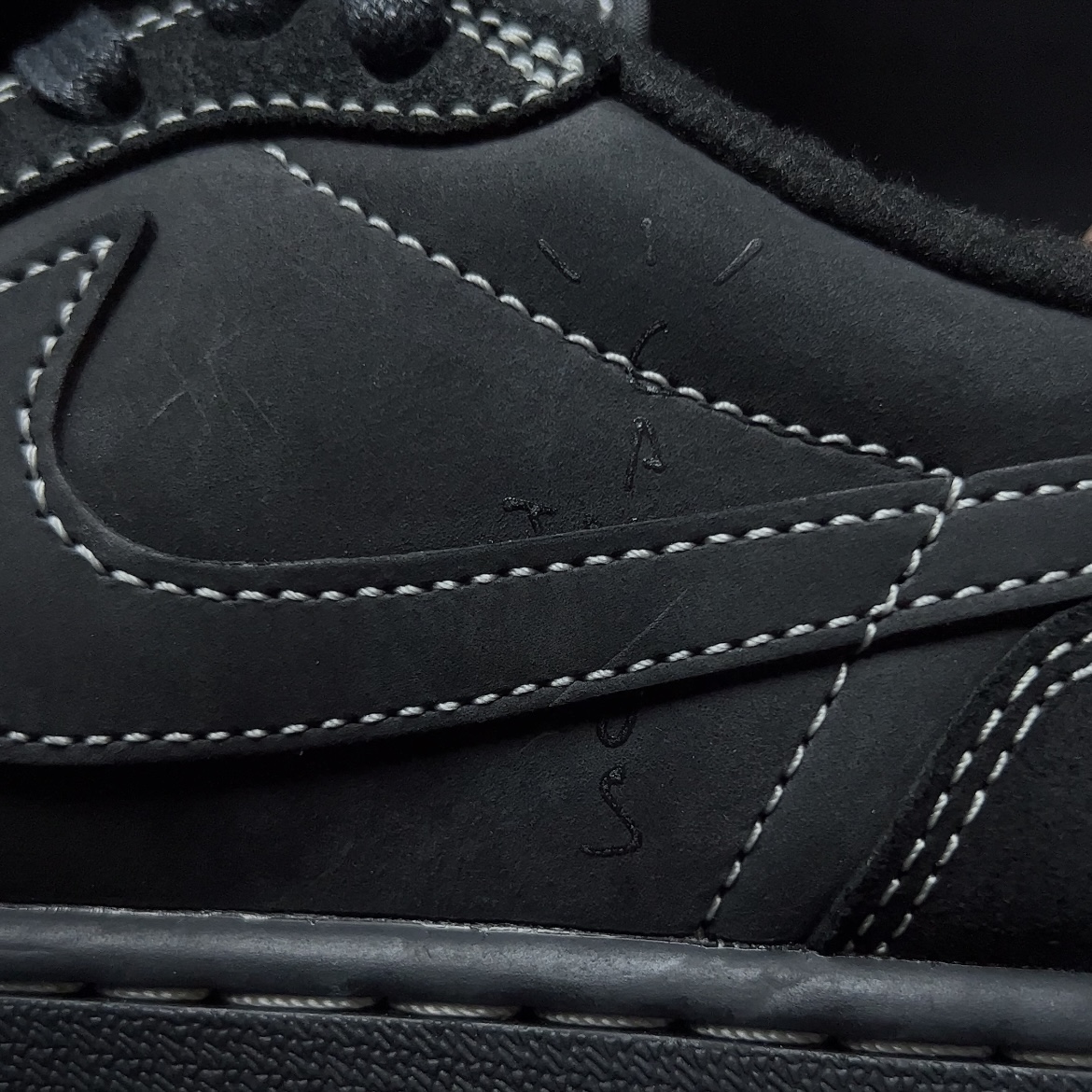Travis Scott × Nike Air Jordan 1 Low OG SP "Black Phantom"(DM7866-001)