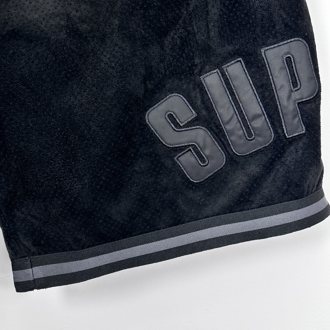 Supreme Ultrasuede Mesh Short "Black"（SUP-SS24-281）