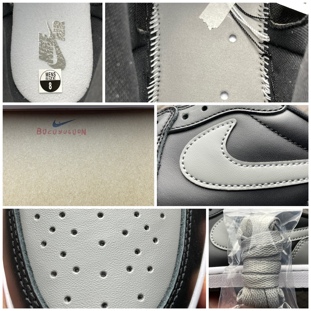 NIKE AIR JORDAN 1 RETRO LOW BLACK GREY（705329-003）